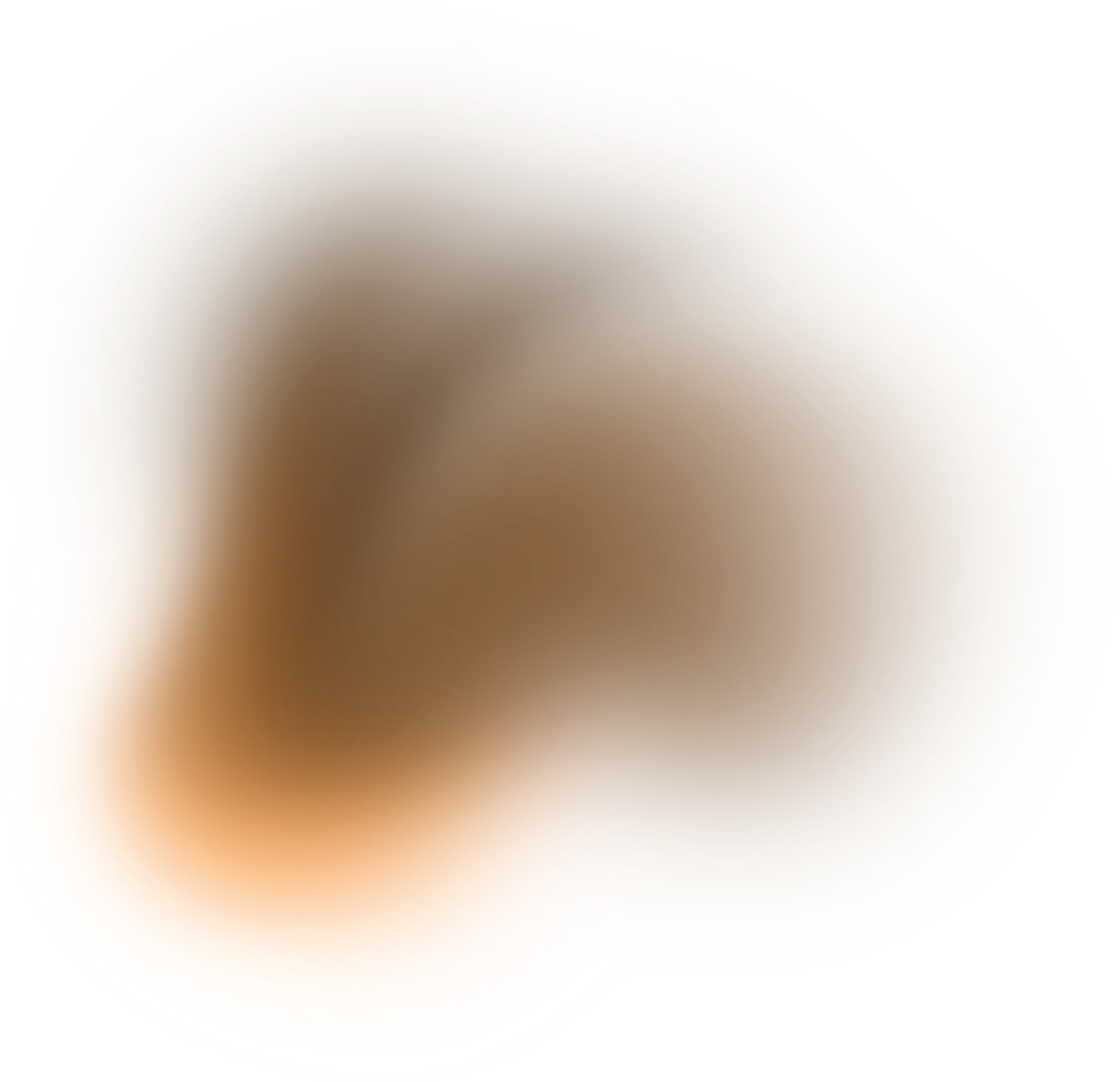 modern Brown Holographic Glowy gradient brush stroke Blob